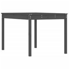 Table de jardin gris 121x82,5x76 cm bois massif de pin