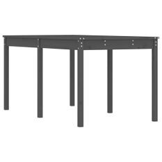 Table de jardin gris 159,5x82,5x76 cm bois massif de pin