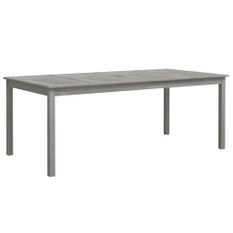 Table de jardin Gris 200x100x75 cm Bois d'acacia solide