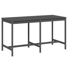 Table de jardin gris 203,5x90x110 cm bois massif de pin