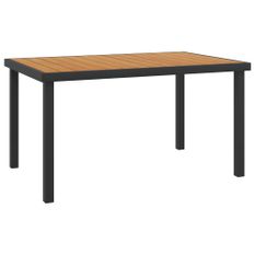 Table de jardin Marron 140x90x74 cm Aluminium et WPC