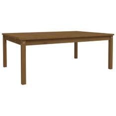 Table de jardin marron miel 121x82,5x45 cm bois massif de pin