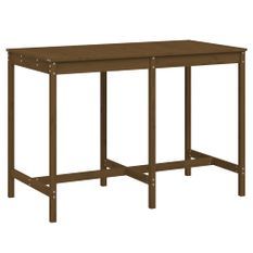 Table de jardin marron miel 159,5x82,5x110cm bois massif de pin