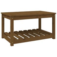 Table de jardin marron miel 82,5x50,5x45 cm bois massif de pin