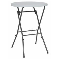 Table de jardin pliable polypropylène blanc et métal Nesly