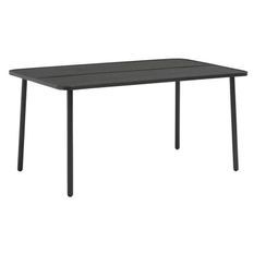Table de jardin rectangulaire métal gris Yrdi 150 cm