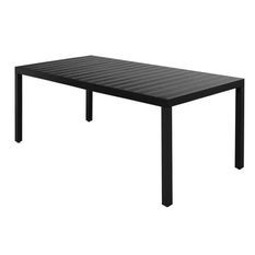 Table de jardin WPC et pieds métal noir Etrino 185 cm