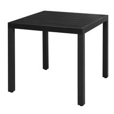 Table de jardin WPC et pieds métal noir Etrino 80 cm