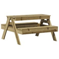 Table de pique-nique pour enfants bois de pin imprégné