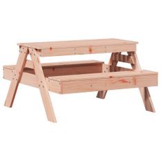 Table de pique-nique pour enfants bois massif de douglas