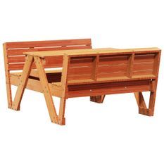 Table de pique-nique pour enfants marron bois massif pin