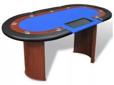 Table de poker 10 joueurs bleu Pro