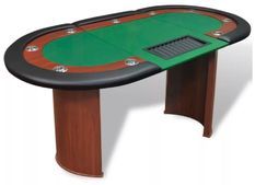 Table de poker 10 joueurs vert Pro
