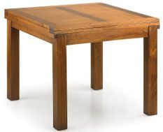 Table de repas carrée extensible en bois massif de Mindy Orka 95/180 cm