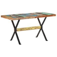Table de salle à manger 140x70x76cm Bois de récupération massif