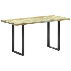 Table de salle à manger 140x70x76cm Bois de récupération massif 2