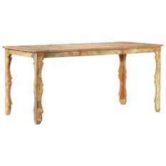 Table de salle à manger 160x80x76cm Bois de récupération massif 2