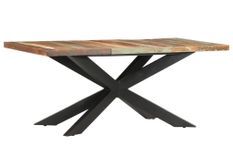 Table de salle à manger 180x90x76cm Bois de récupération solide