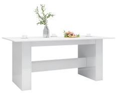 Table de salle à manger Blanc brillant 180x90x76 cm