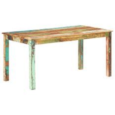 Table de salle à manger Bois de récupération solide 160x80x76cm