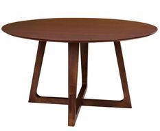 Table de salle à manger BRAKO Ø137 cm – Placage noyer naturel