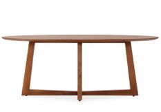 Table de salle à manger ovale placage chêne LUVIO 200 cm