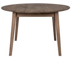Table de salle à manger ronde extensible en Chêne marron METZ 118 -158 cm