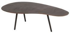 Table de salon goutte aluminium marron Gepeto L 120 cm