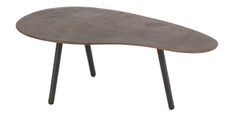 Table de salon goutte aluminium marron Vionia L 90 cm