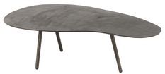 Table de salon goutte aluminium noir Largia l 120 cm