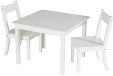 Table et 2 chaises blanche Bueno