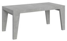 Table rectangulaire extensible 6 à 20 personnes L 180 à 440 cm gris béton Naxo