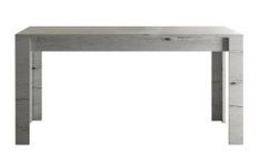 Table extensible 4 à 6 personnes L 137 à 185 cm mélaminé chêne gris Saxo