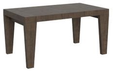 Table extensible 6 à 10 personnes bois foncé Kristo L 160 à 264 cm