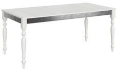 Table extensible 6 à 12 places L 160 à 264 cm bois blanc Romencia