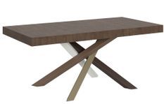 Table extensible 6 à 18 personnes bois foncé et pieds entrelacés 4 couleurs L 160 à 420 cm Artemis