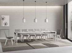 Table extensible 8 à 14 places L 180 à 284 cm blanc Romencia