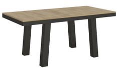 Table extensible avec pieds acier anthracite Bridy evolution