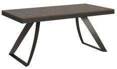 Table extensible avec pieds acier anthracite incurvés Volta evolution