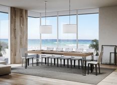 Table extensible avec pieds acier anthracite Kiza