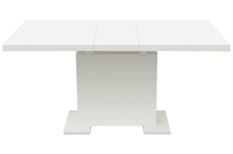 Table extensible blanc brillant Kama 120-150 cm