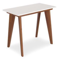 Table extensible bois blanc et pieds métal Flavo