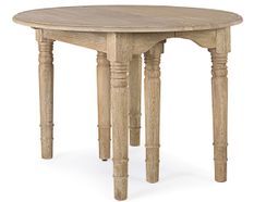 Table ronde extensible bois de chêne naturel BADOU 110/272