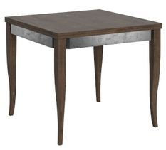 Table extensible carrée 4 à 8 places L 90 à 180 cm bois noyer Fixano