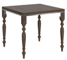 Table extensible carrée 4 à 8 places L 90 à 180 cm bois noyer Lubria