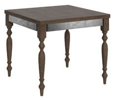 Table extensible carrée 4 à 8 places L 90 à 180 cm bois noyer Romencia