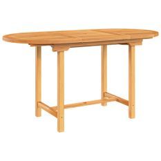 Table extensible de jardin 110-160x80x75 cm bois de teck solide