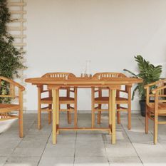 Table extensible de jardin 110-160x80x75 cm bois de teck solide