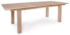 Table extensible de jardin bois teck naturel Marina L 180/240 cm