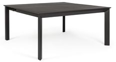 Table extensible de jardin carrée en aluminium anthracite Koni 110/160 cm